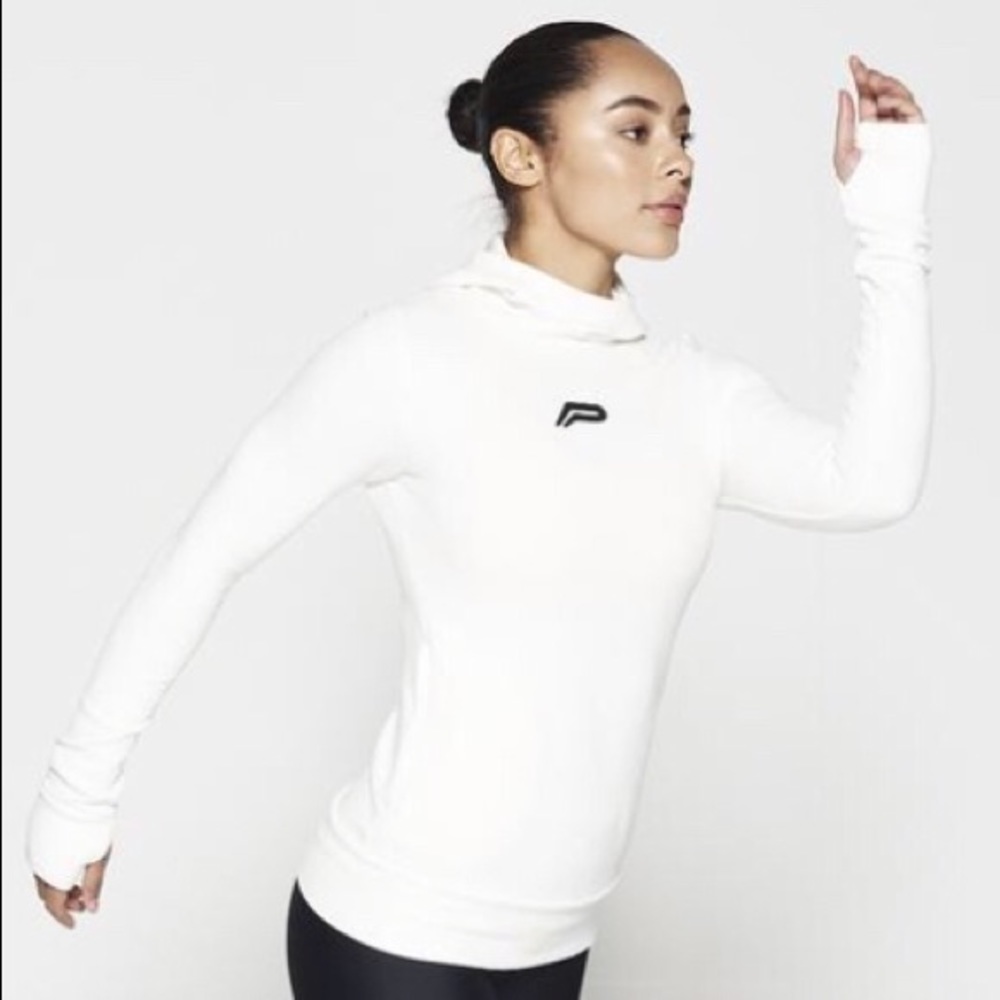 White Pursue Fitness Running sweatshirt NWT